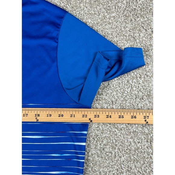 Oakley Hydrolix Polo Shirt Mens Medium Blue Short Sleeve Regular Fit Golf Casual - Picture 6 of 10